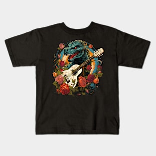 Snake Playing Guitar Kids T-Shirt